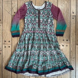 Layered Floral Midi Dress